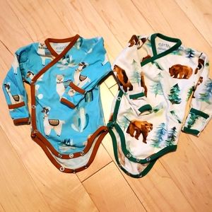 Lot organic cotton newborn kimono onesies